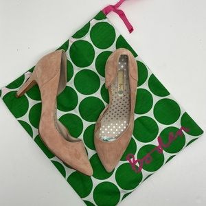 Boden Women's Pink Suede D'Orsay Stiletto Pointed Pumps Heels Size 39
